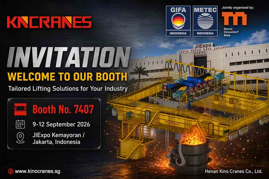 Kino Cranes at GIFA METEC Indonesia 2026 Kino Cranes at GIFA METEC Indonesia 2026